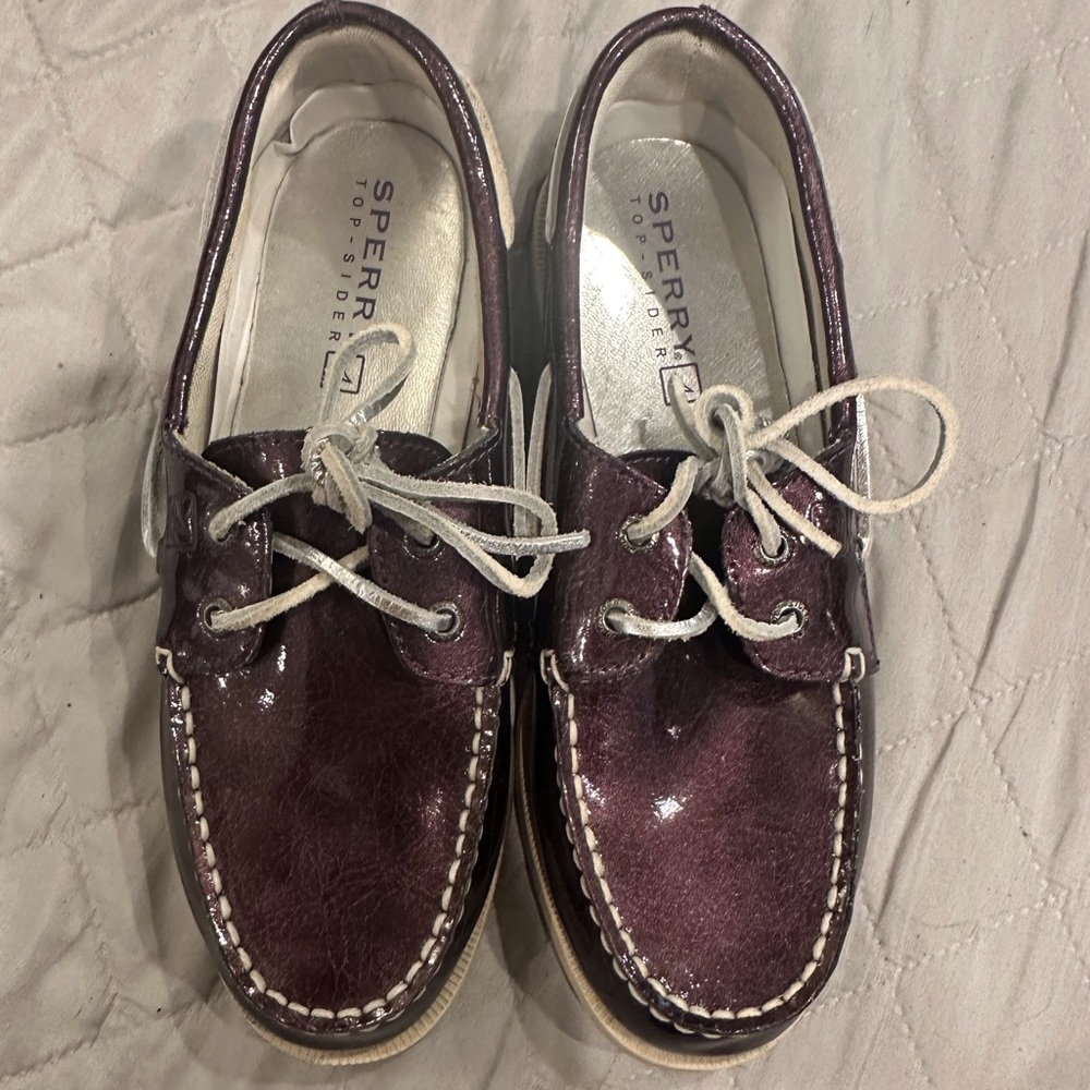 Sperry Metallic Boating Shoes Size 4M